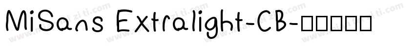 MiSans Extralight-CB字体转换